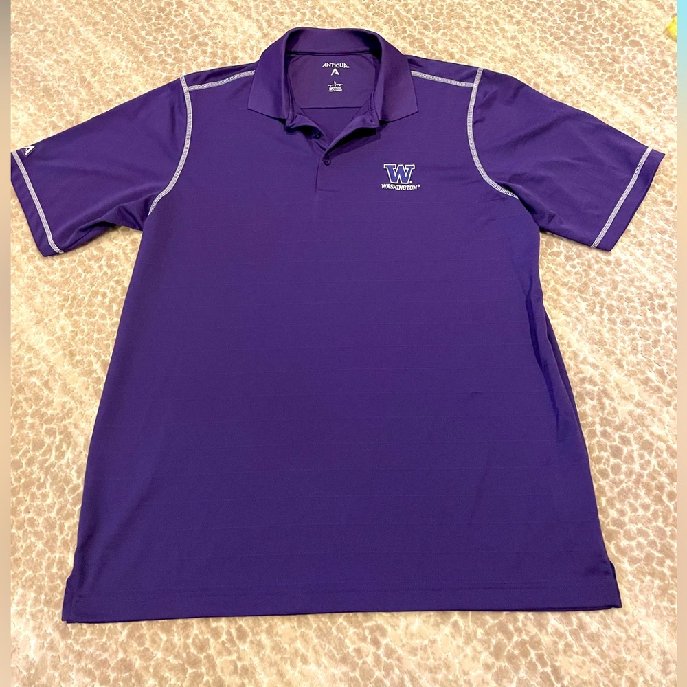 Let's go Huskies. University of Washington men’s collared shirt.